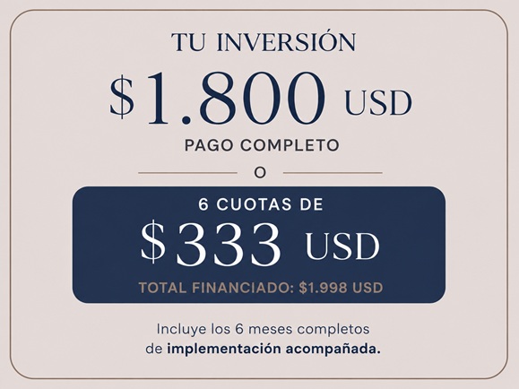 Precio Mentoria Grupal Ventas Estables Yliria Gómez